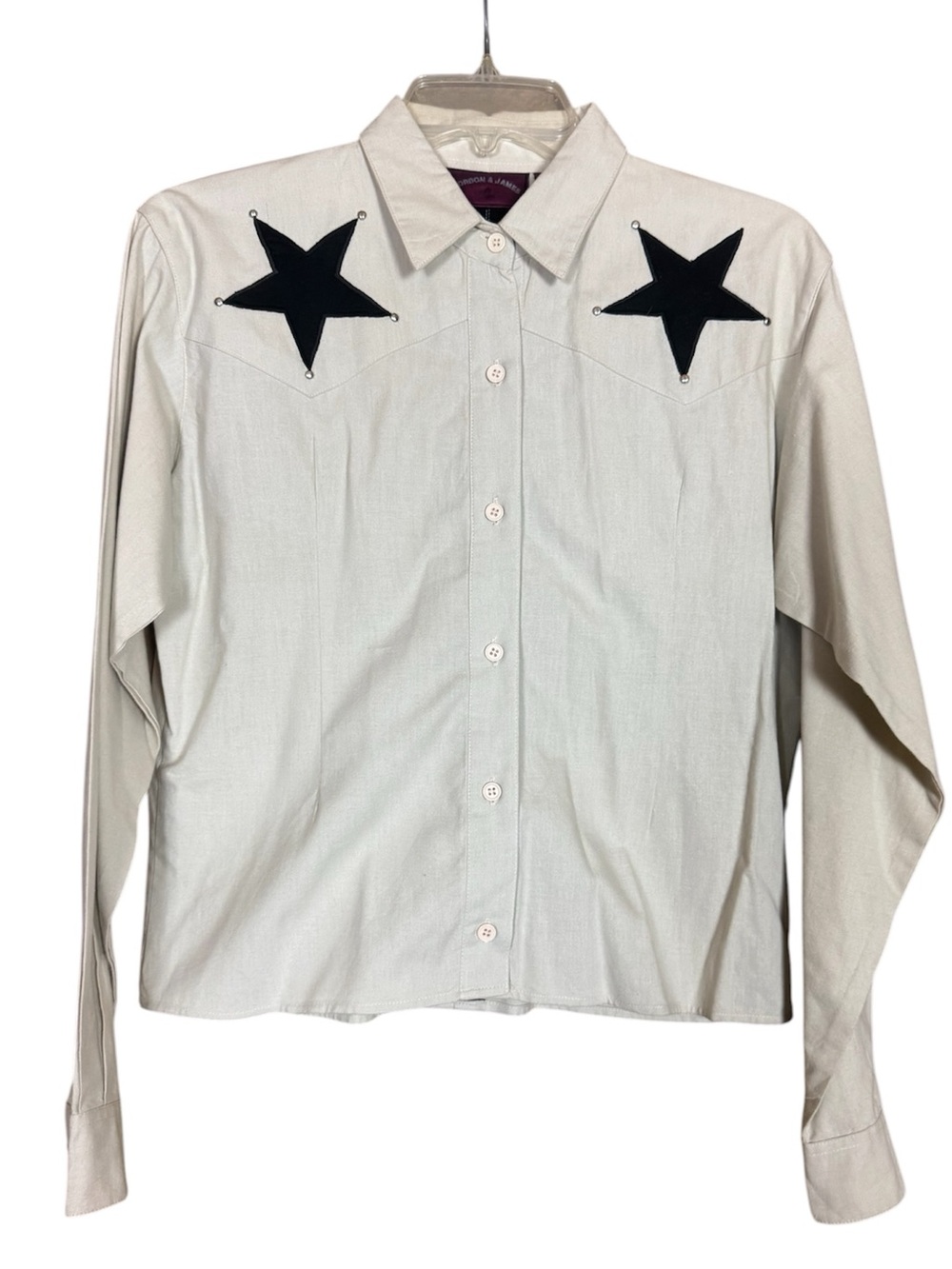 Vintage Gordon & James Western Star Appliqué Button-Up Shirt Size Medium